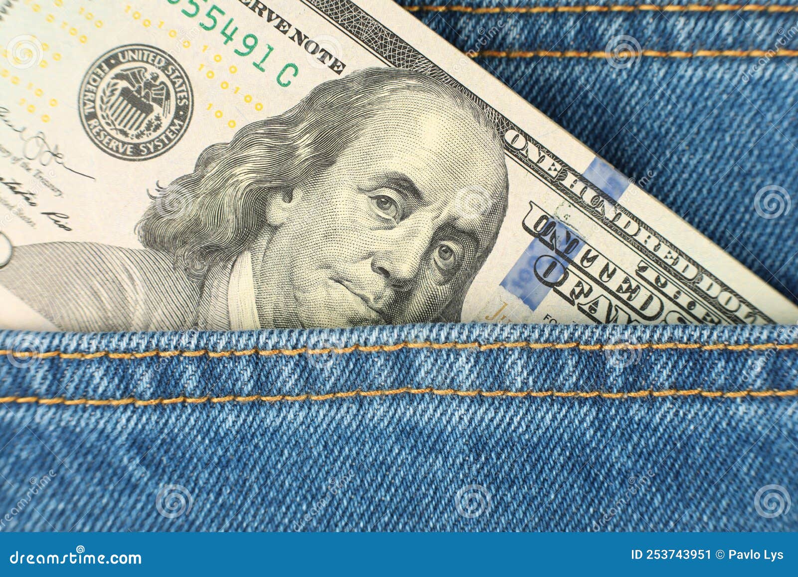 Money Dollars in Your Pants Pocket Stock Image Image of bank
