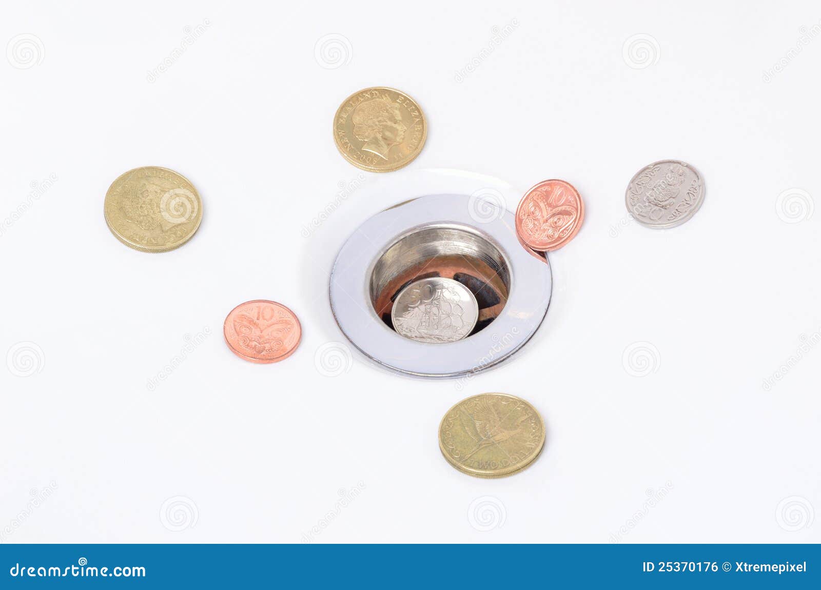 Money down the drain stock photo. Image of finance, foreclosure 25370176