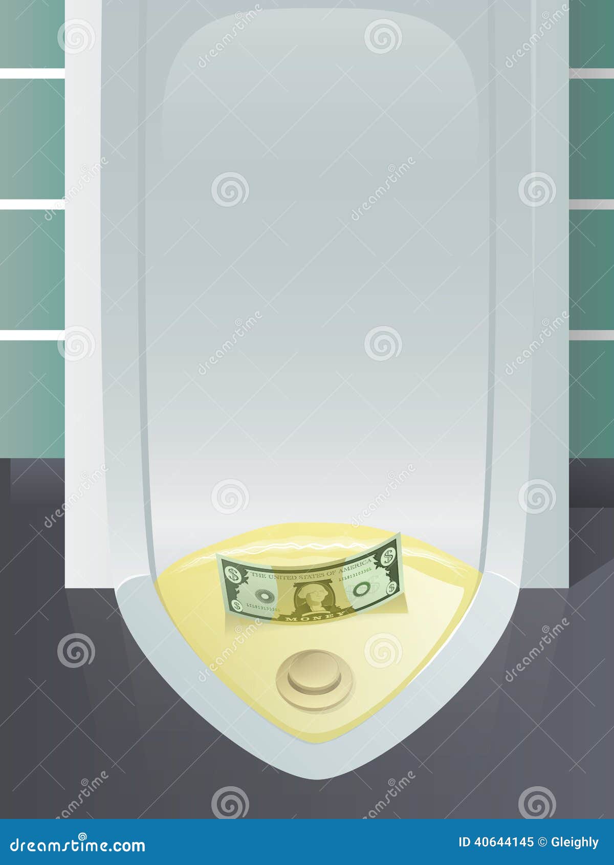 Money Down the Drain stock vector. Illustration of credit 40644145