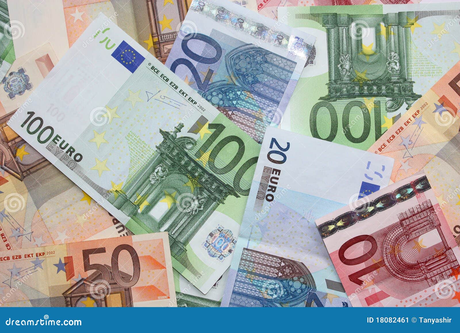 money euro banknotes