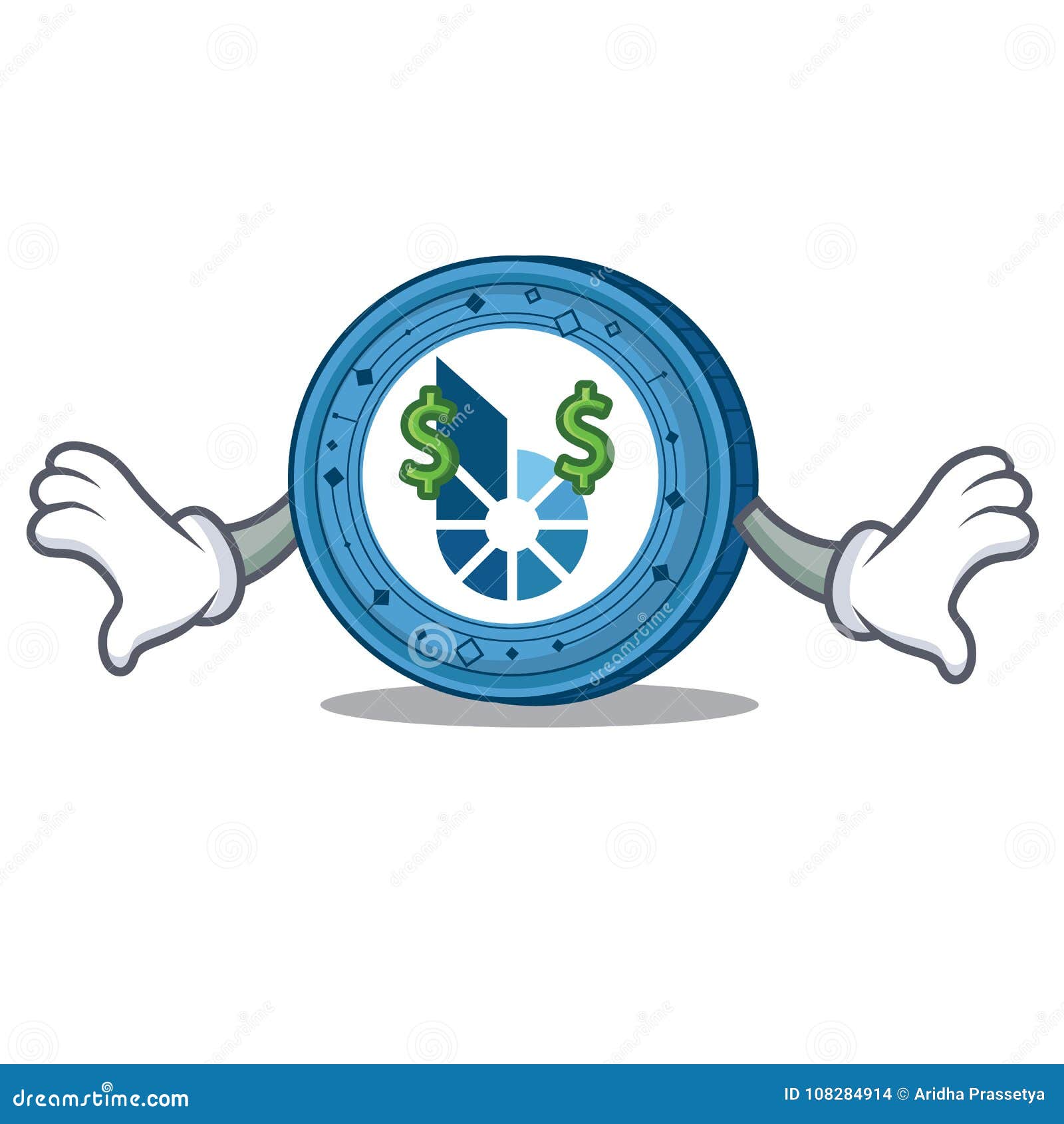 Money Eye BitShares Coin Mascot Cartoon Stock Vector ...