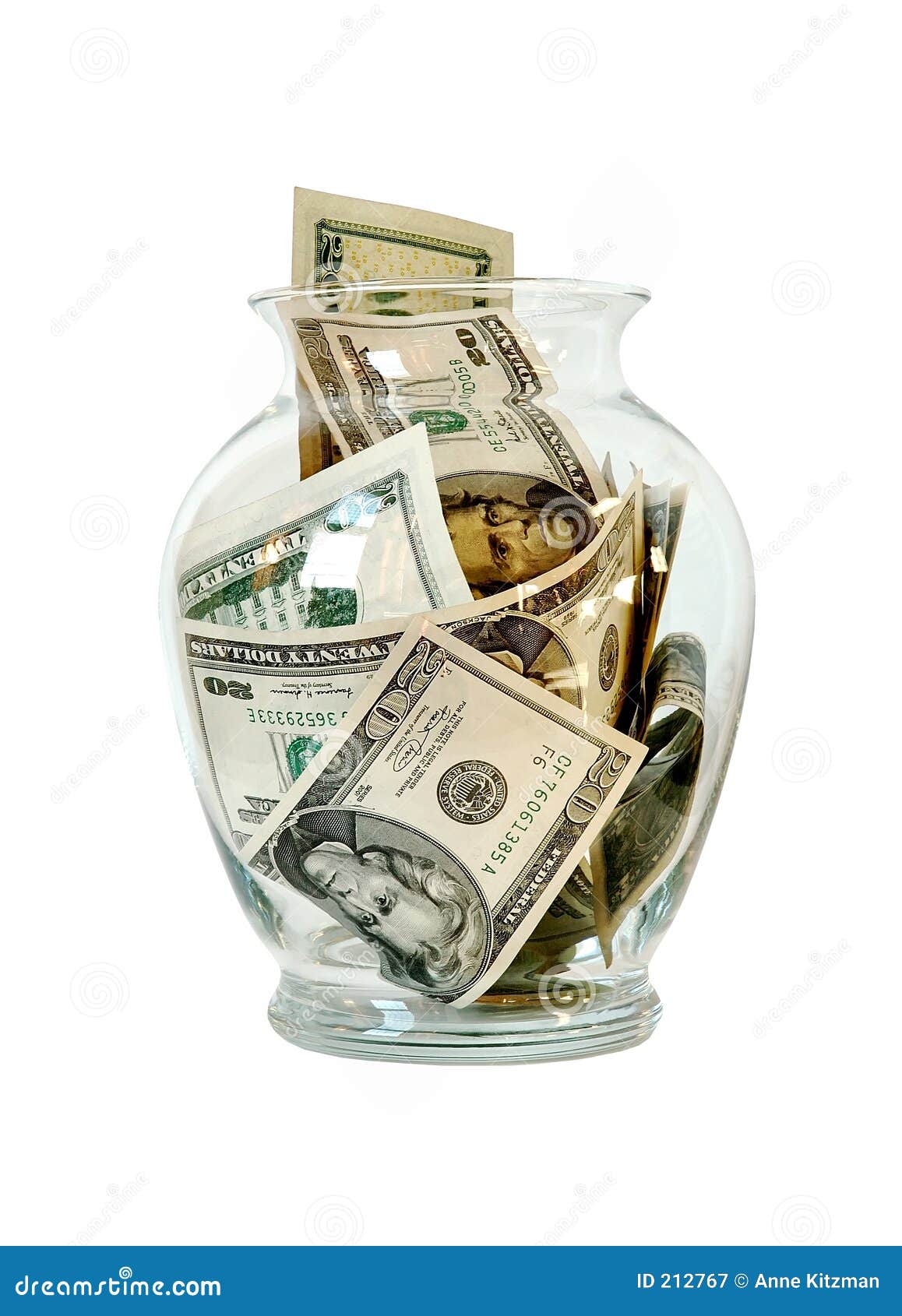 money in a glass jar