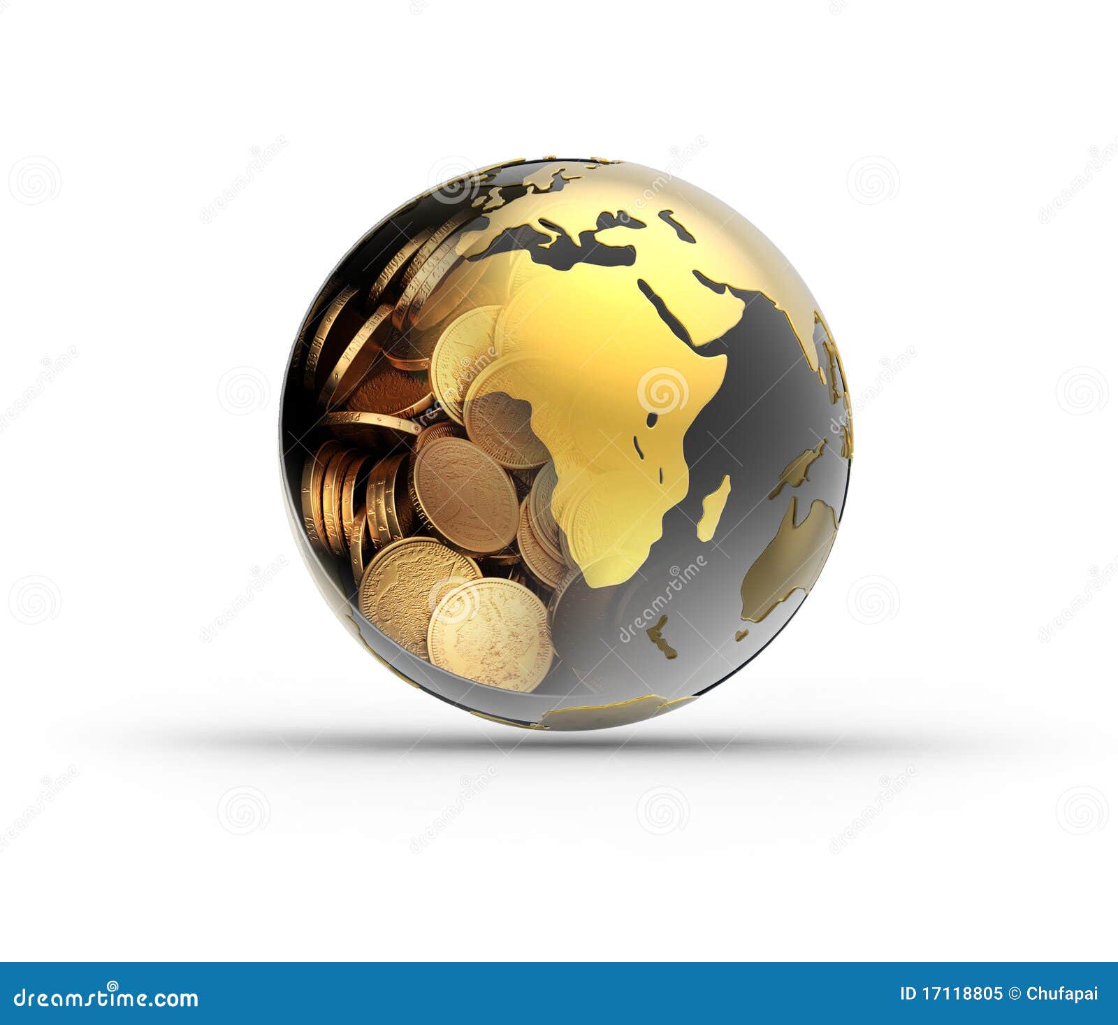 Money globe stock illustration. Illustration of white 17118805