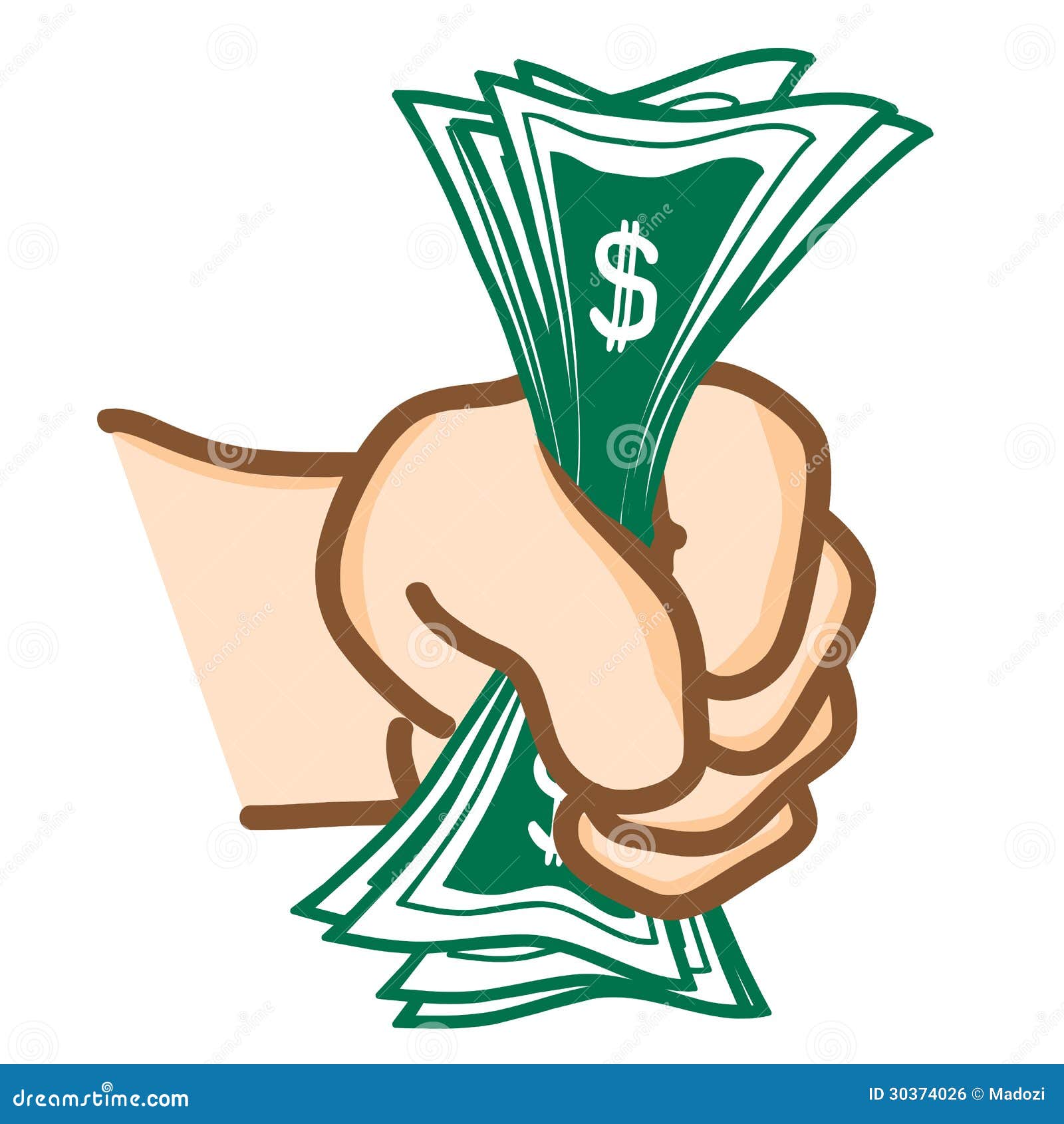 Money in hand Vector stock vector. Illustration of growth - 30374026