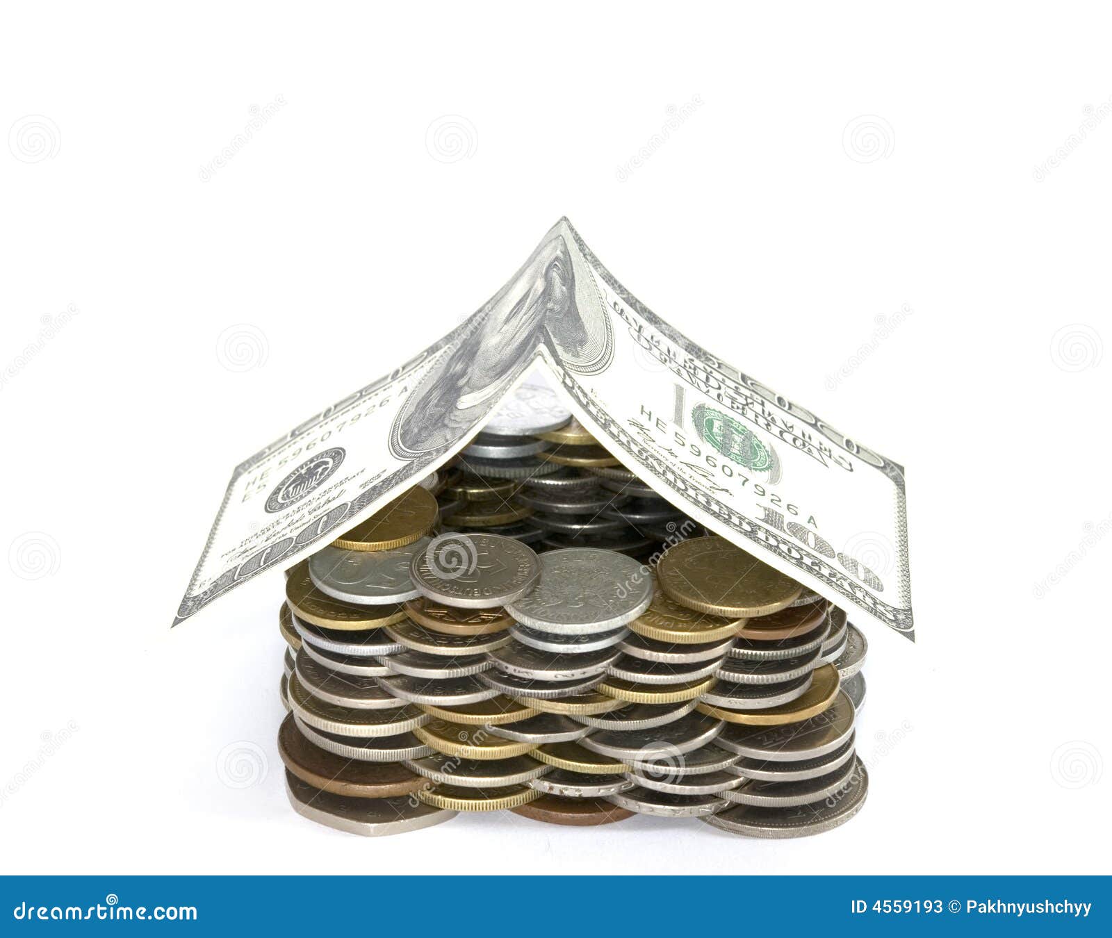 Money house stock image. Image of concept, rise, metal 4559193
