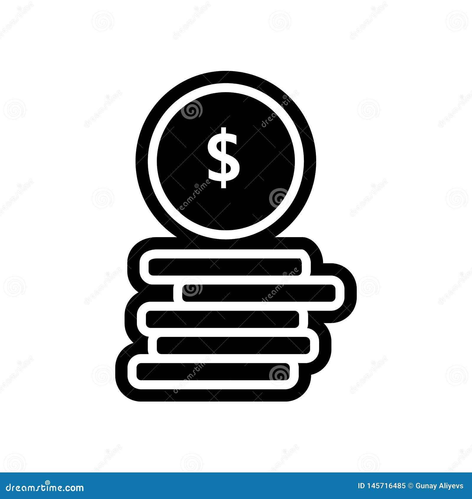 money icon.  of finance for mobile concept and web apps icon. glyph, flat icon for website  and development, app