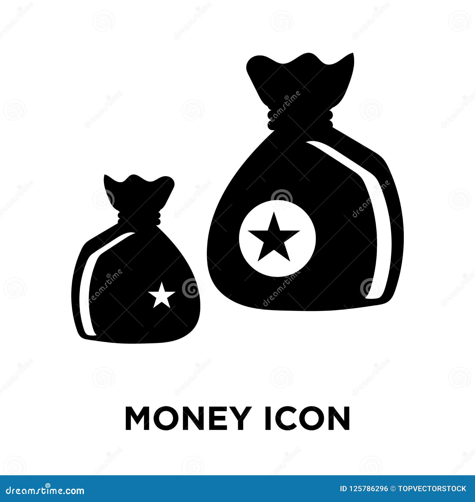 Money Icon Vector Isolated On White Background, Logo Concept Of Stock Vector - Illustration of ...