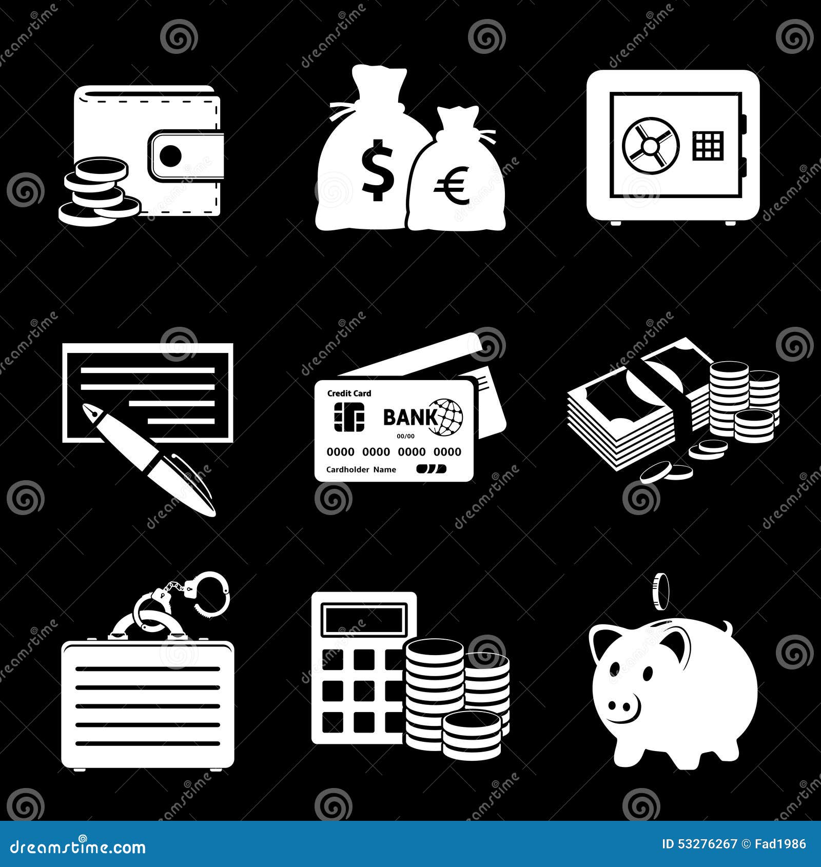 Money icons stock vector. Illustration of collection - 53276267