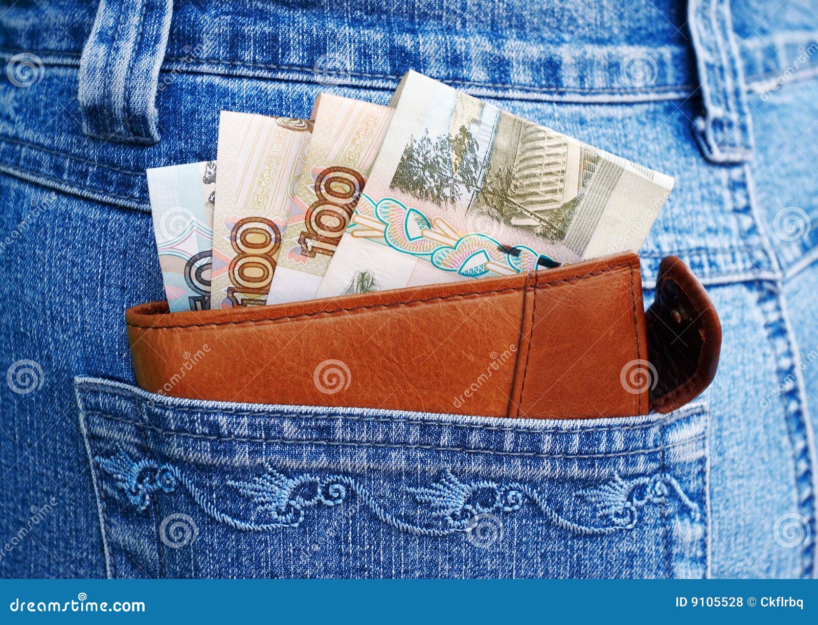 Money and jeans stock photo. Image of wealth, pocket, wages 9105528