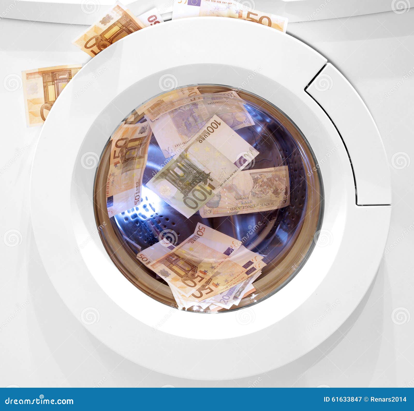 Money Laundering Illegal Cash Euros and Pounds Stock Image Image of