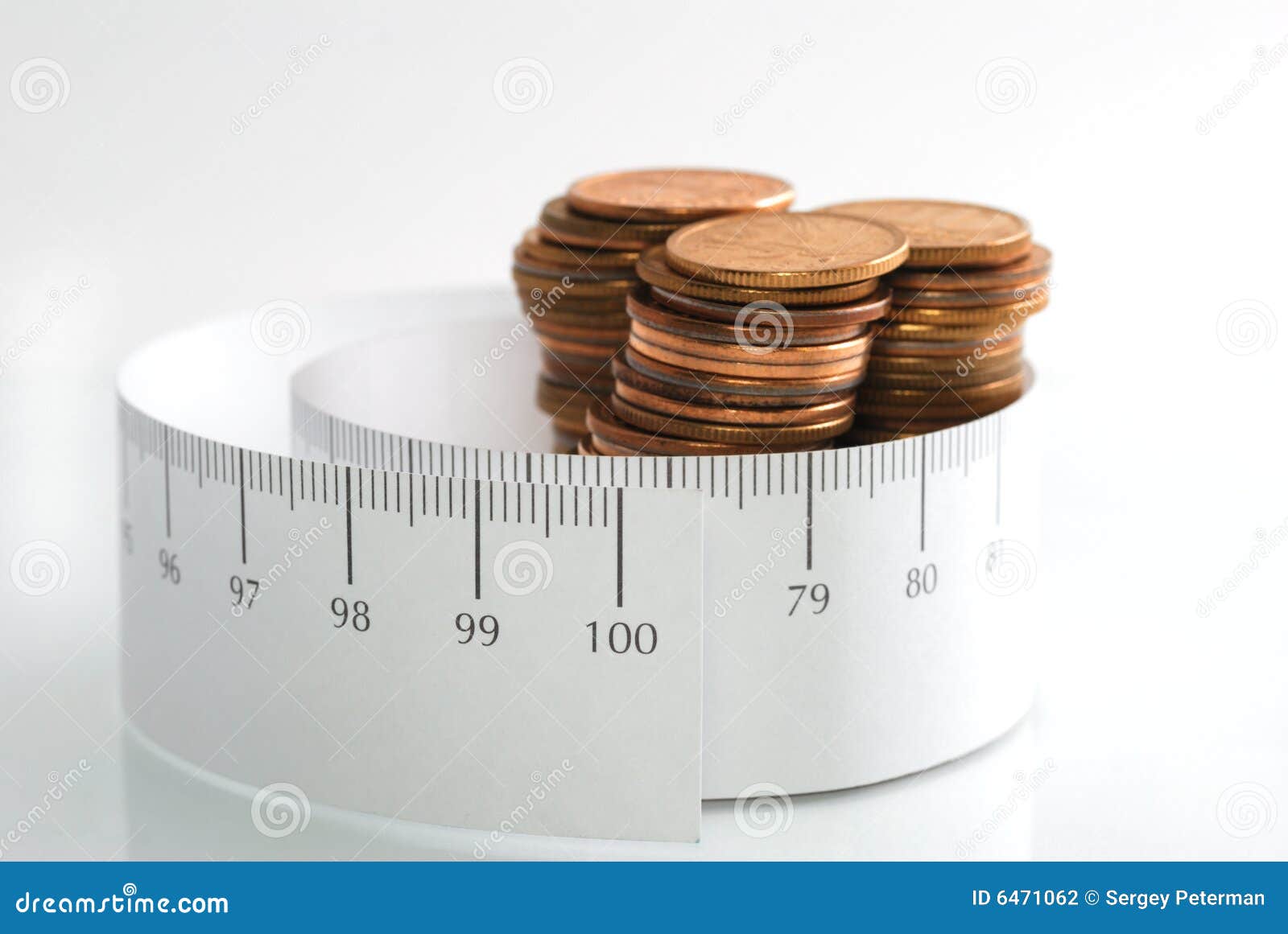 Money and a Measuring Tape. Stock Photo Image of danger, broker 6471062