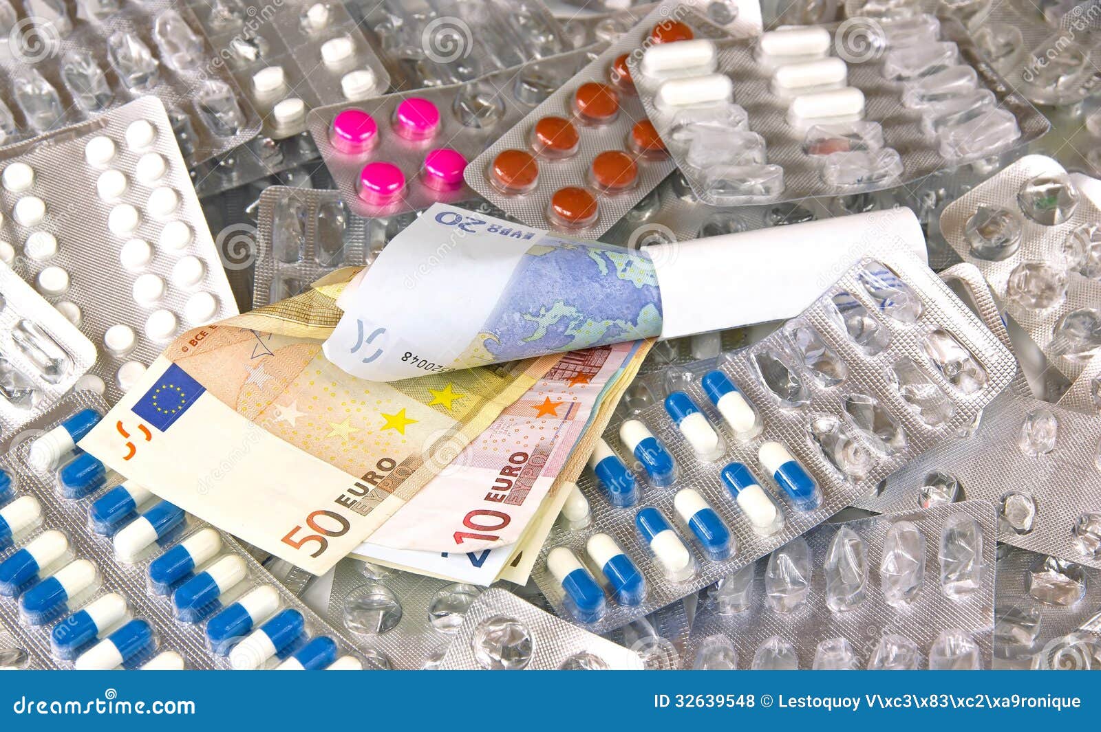 Money and medicine stock photo. Image of person, price 32639548