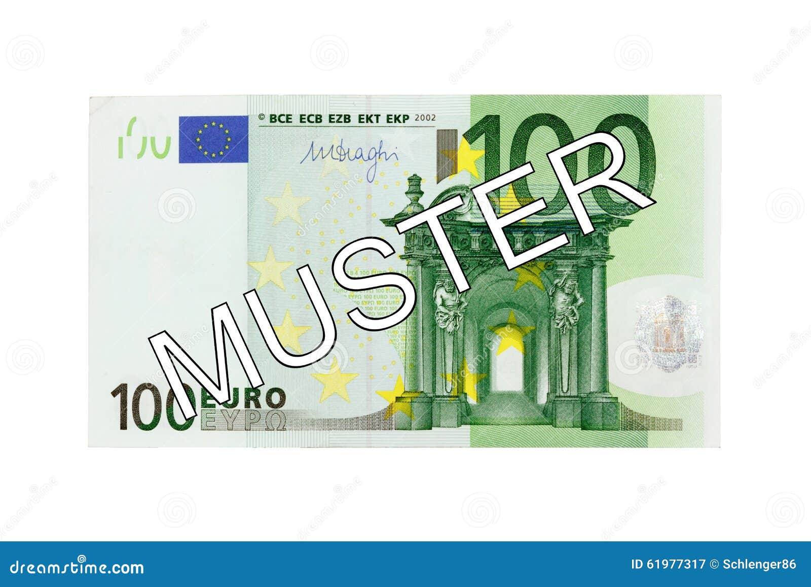 Money - One Hundred (100) Euro Bill Front With German ...