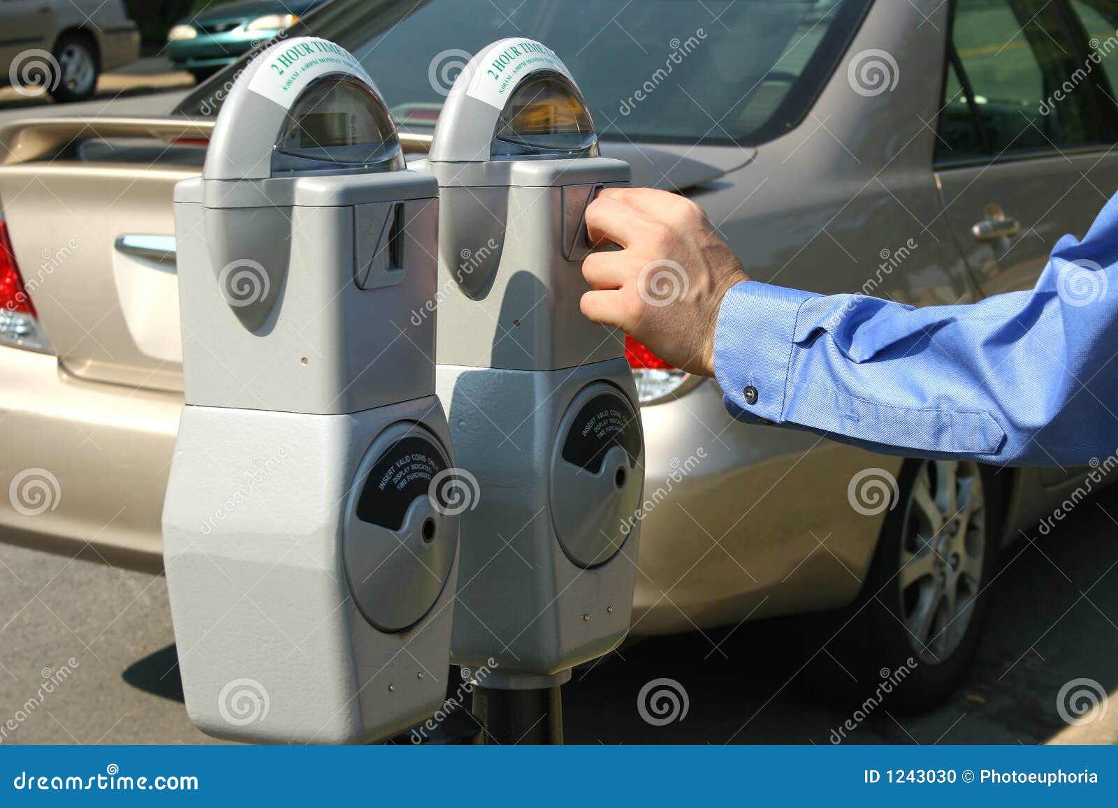 Money in Parking Meter stock photo. Image of cash, park 1243030