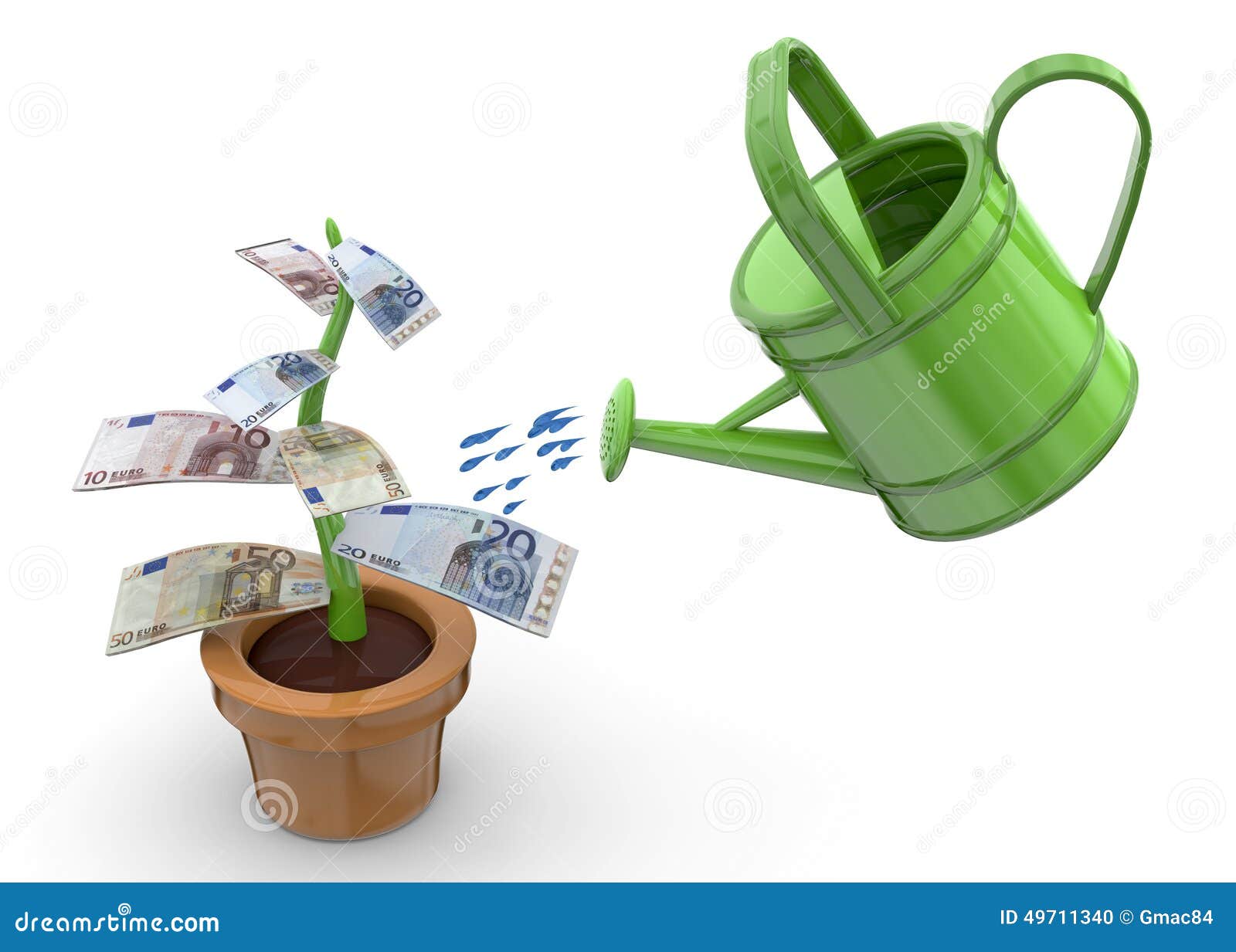 Money Plant 3d Stock Illustration Illustration Of Successful