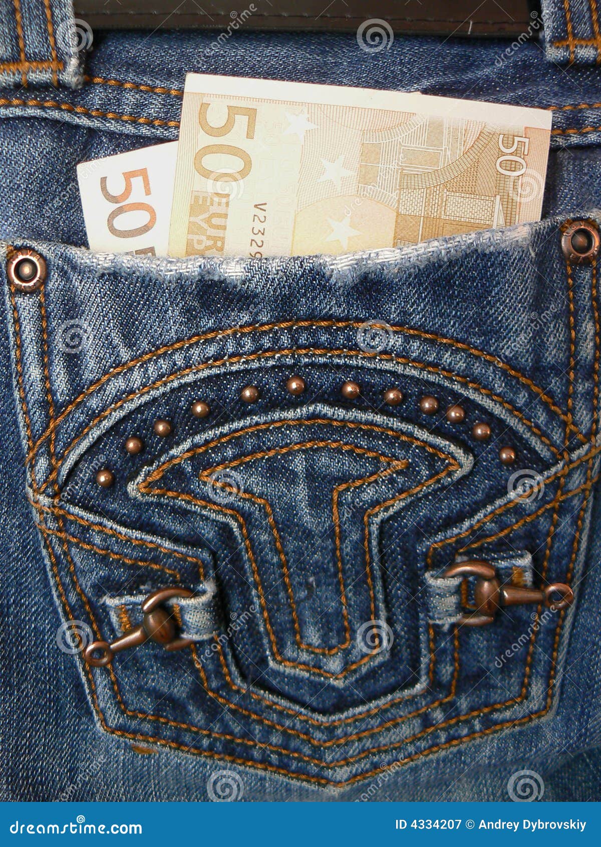 Money in pocket jeans stock image. Image of blue, metaphor 4334207