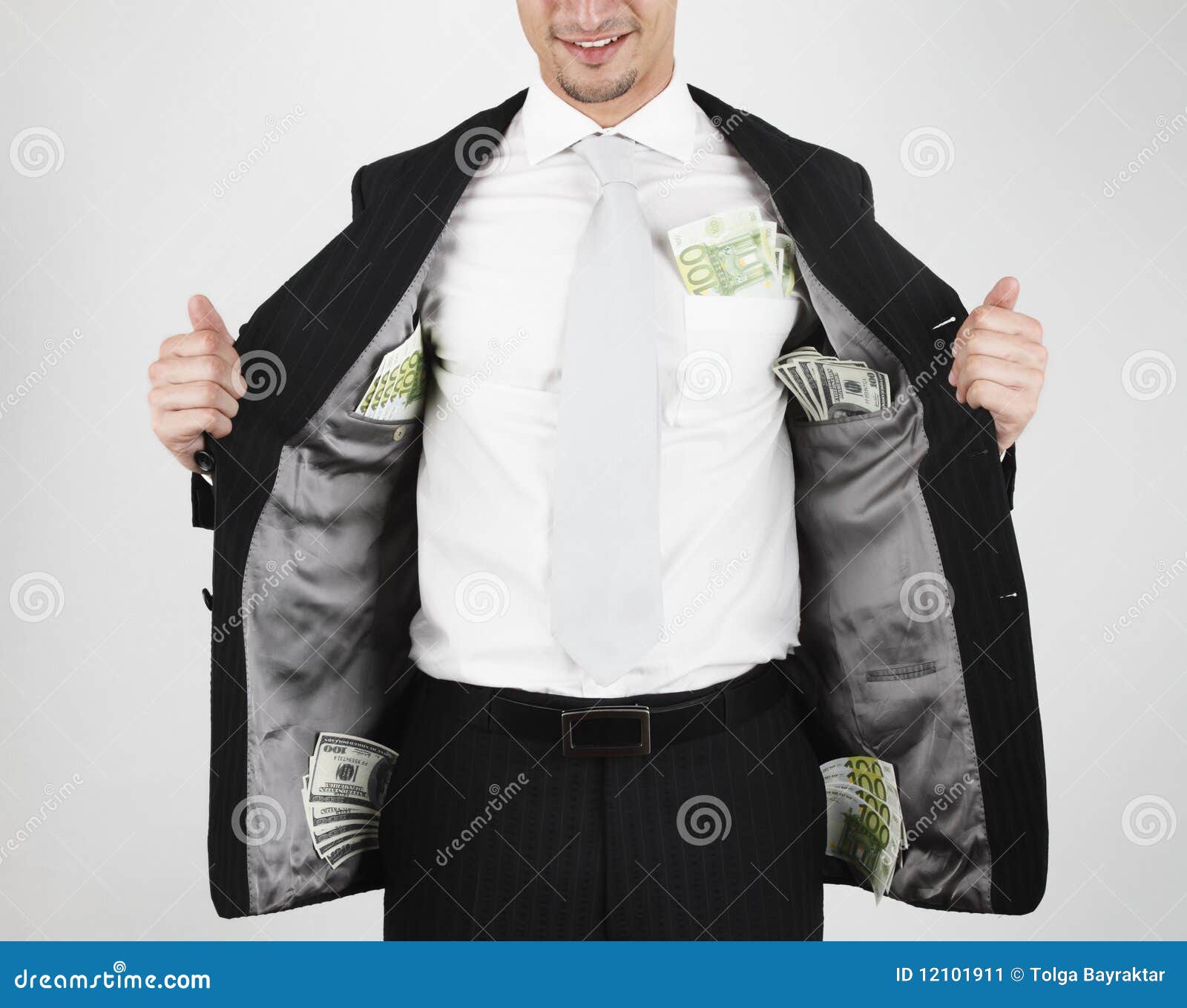 Money in pockets stock image. Image of wealth, businessman 12101911