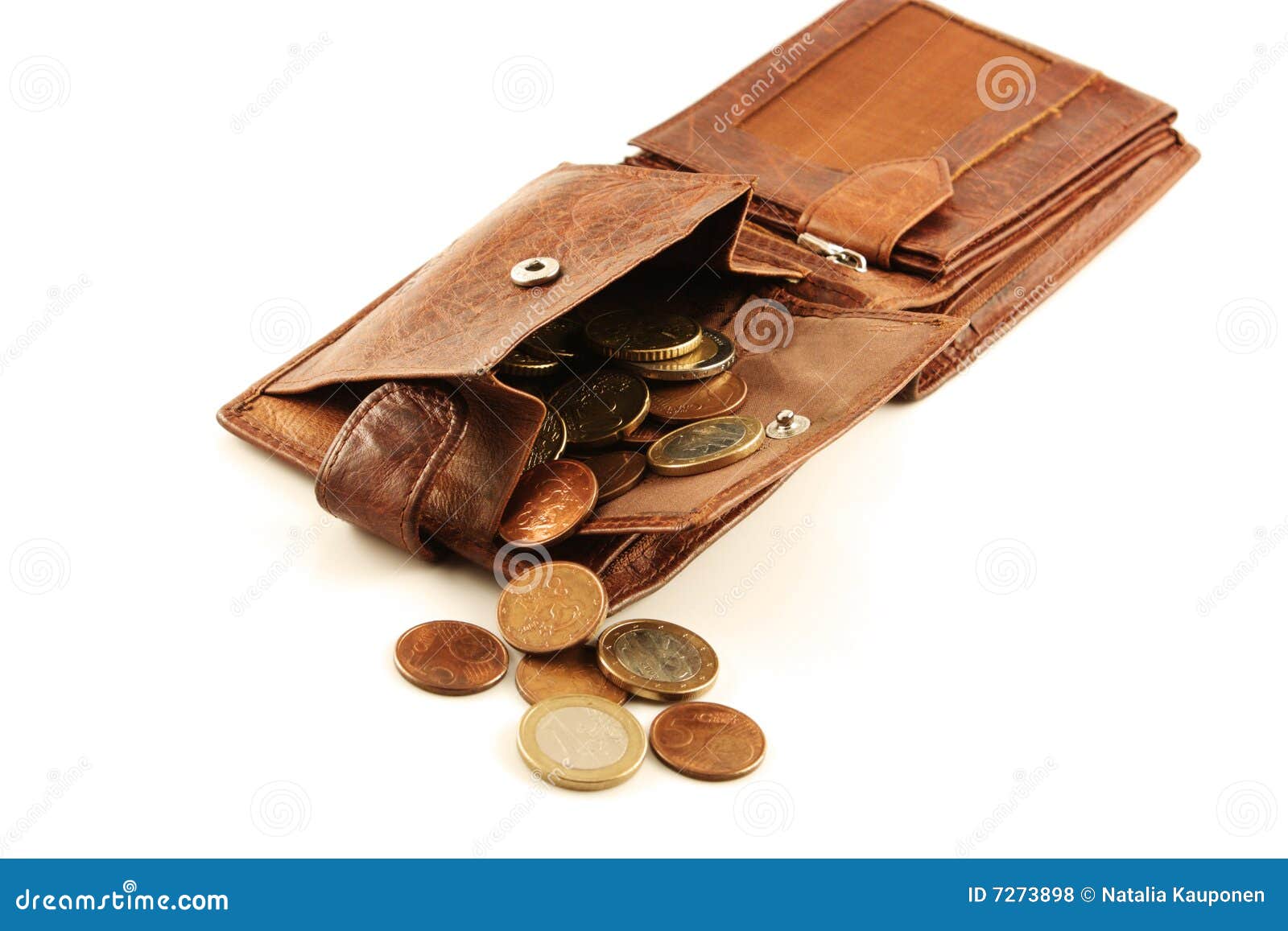 Money in a purse stock photo. Image of budget, coins, money 7273898