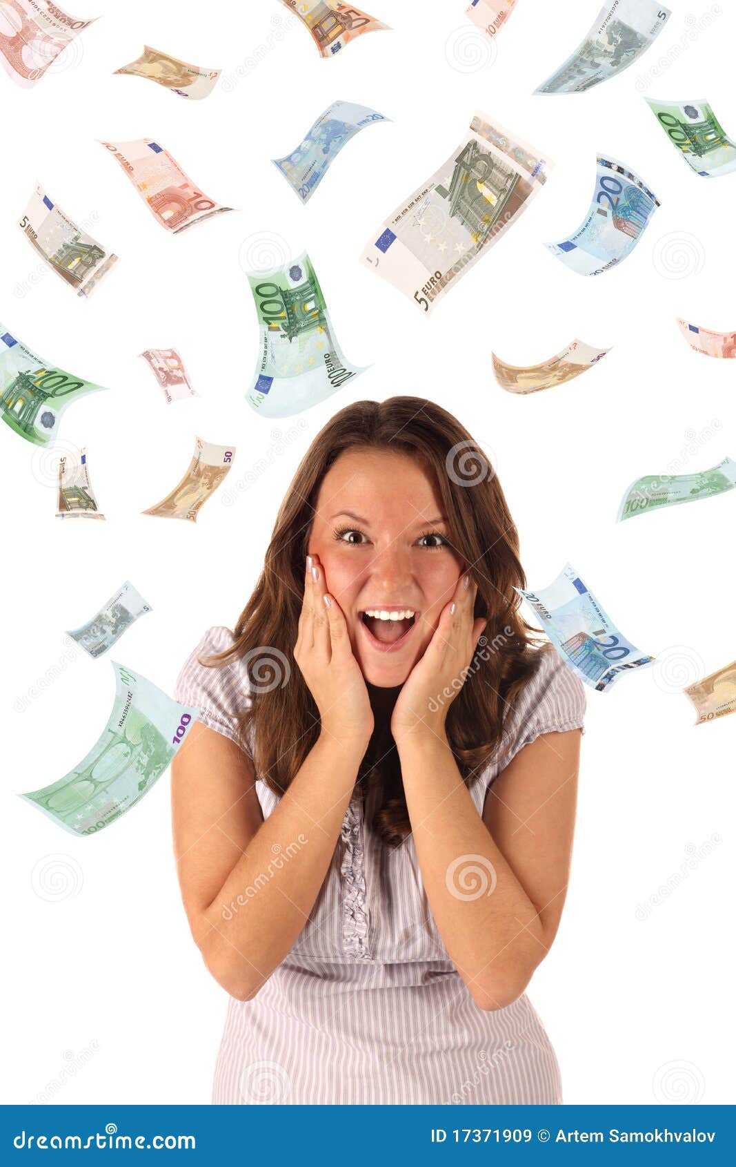 money rain (euro banknotes)