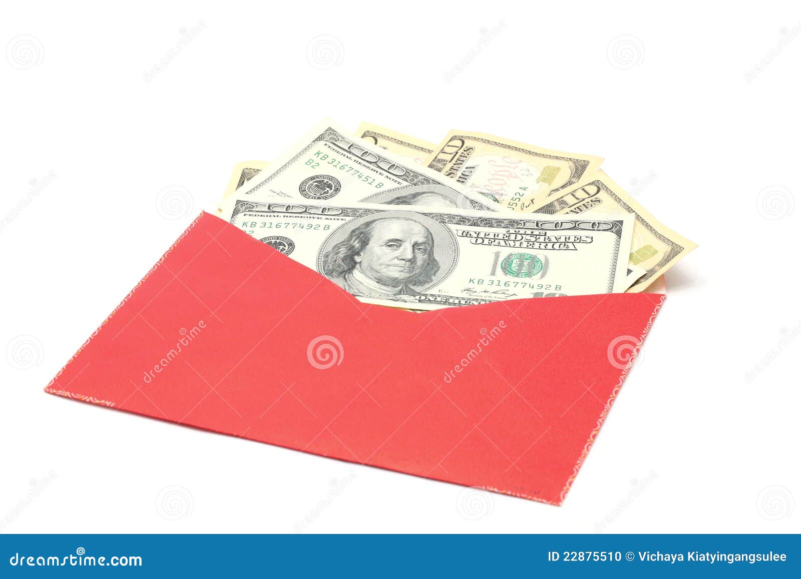 Money in Red Envelope stock photo. Image of chinese, cash 22875510