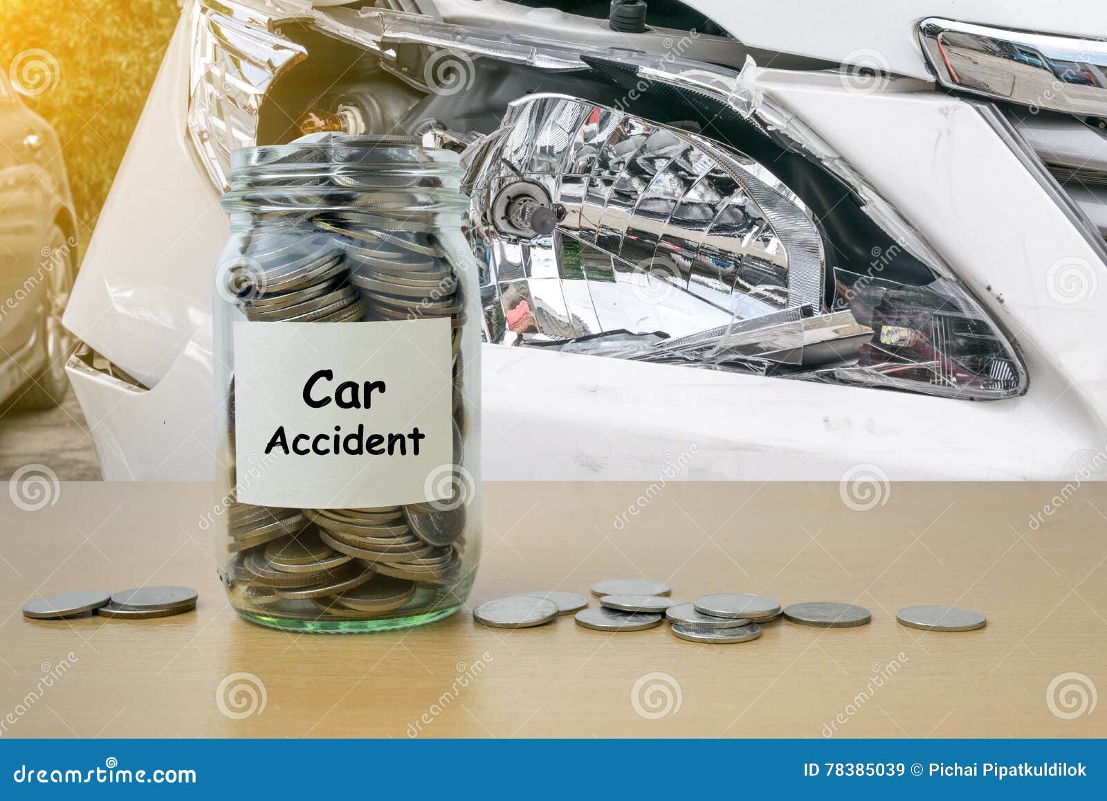 Money Saving for Car Accident Stock Image Image of auto, deposit