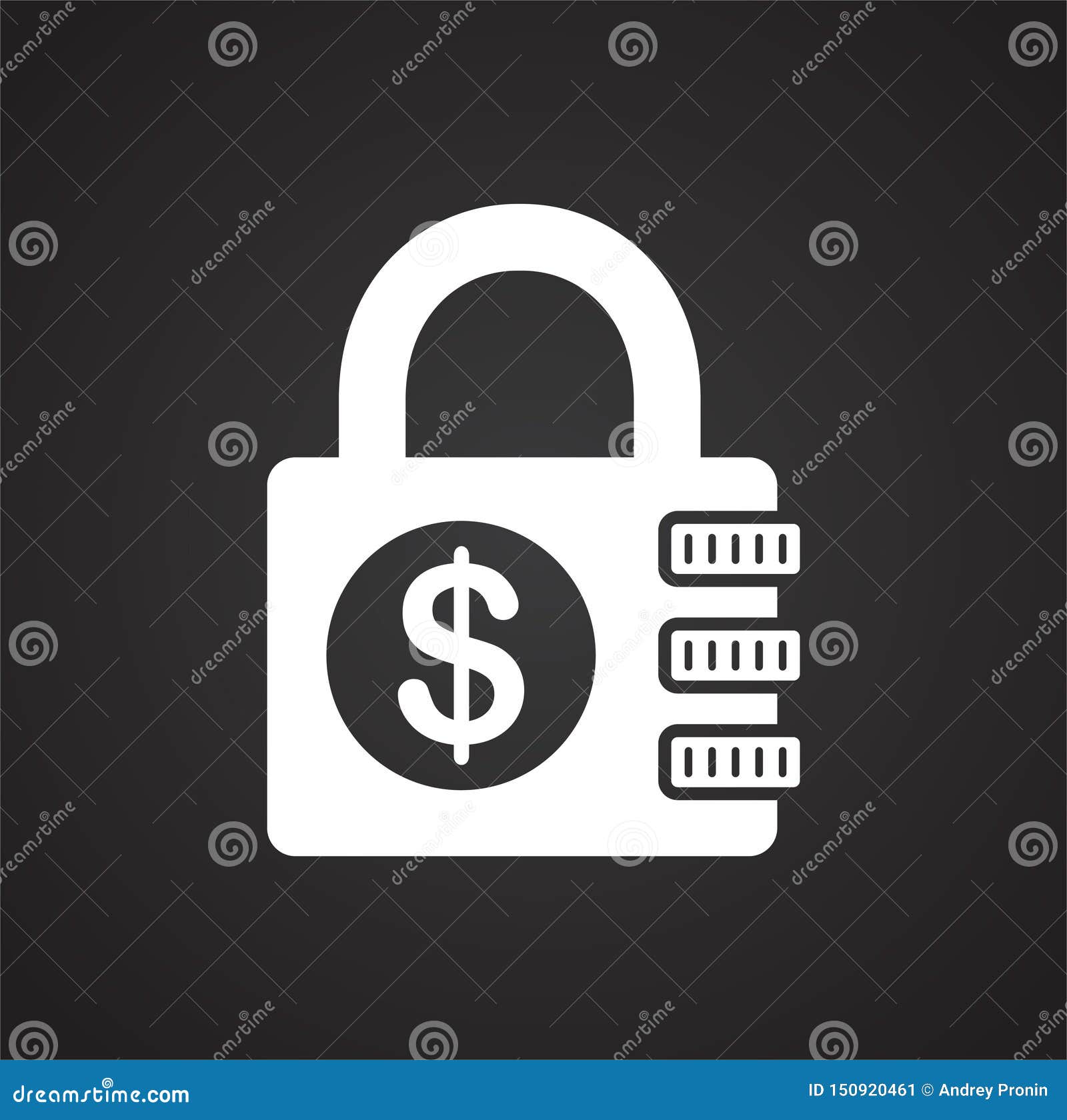 money security related icon on background for graphic and web . simple . internet concept  for