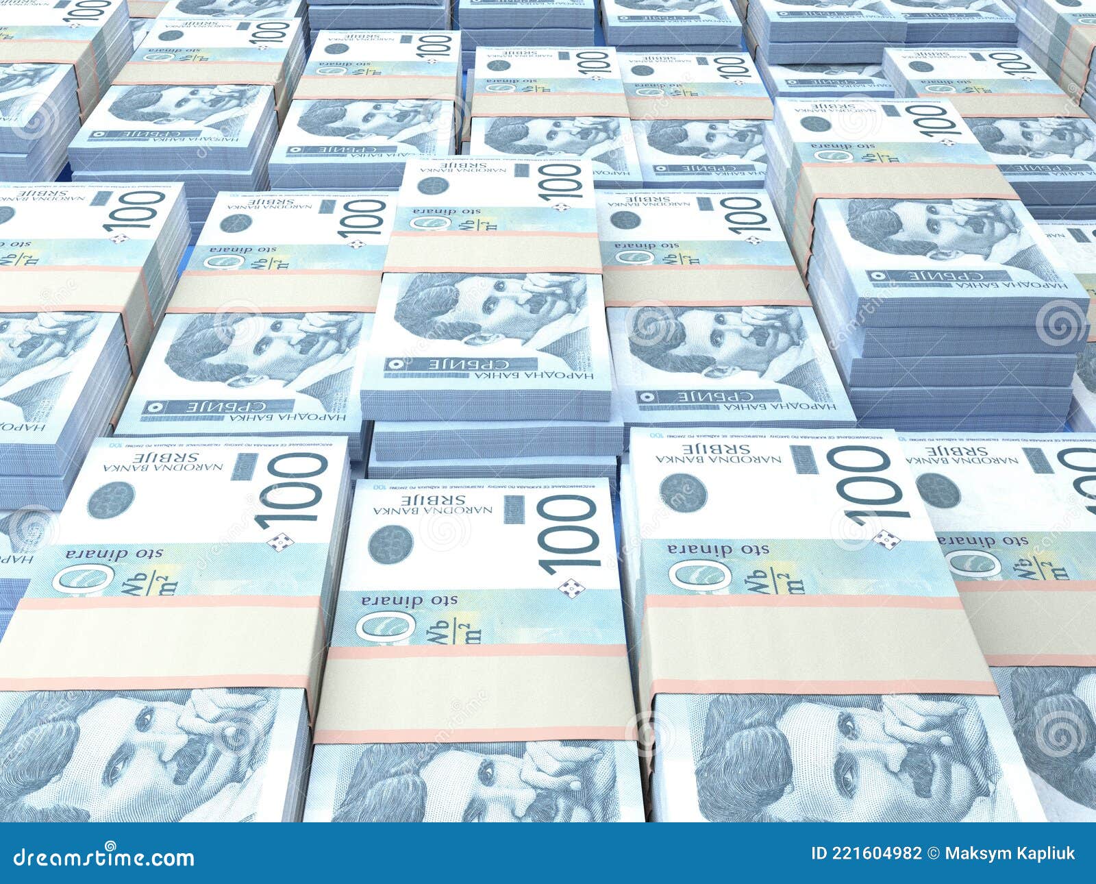 Serbian Money Serbian Dinar Banknotes 100 RSD Dinari Bills Stock serbian-money-serbian-dinar-banknotes-100-rsd-dinari-bills-stock