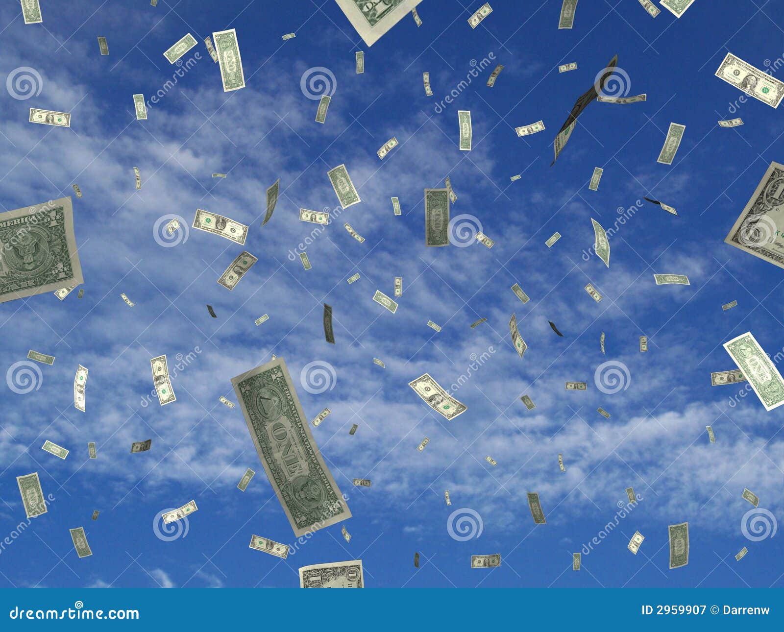 Money sky stock illustration. Illustration of cash, explode 2959907
