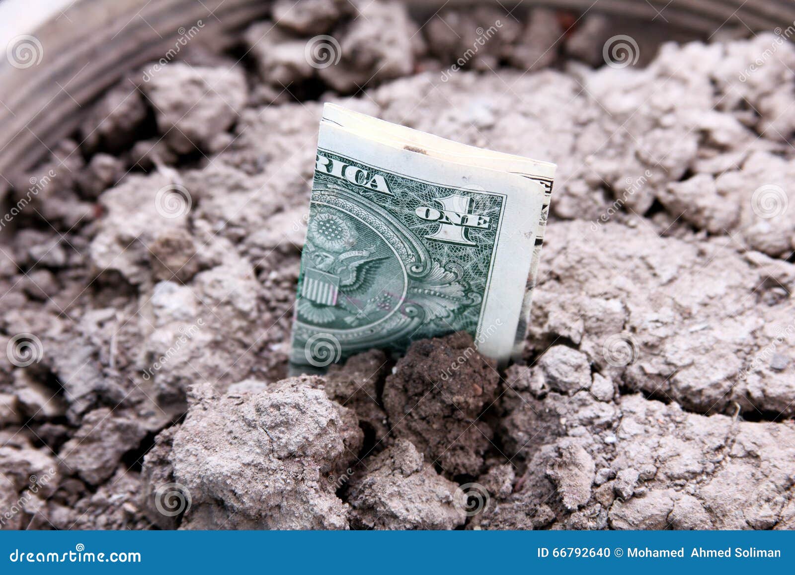 Money in soil stock photo. Image of washington, donation 66792640