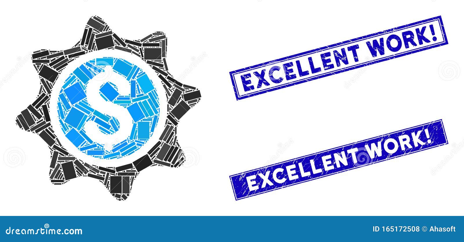 Money Sticker Mosaic And Scratched Rectangle Excellent Work Watermarks Stock Vector Illustration Of Prize Mark