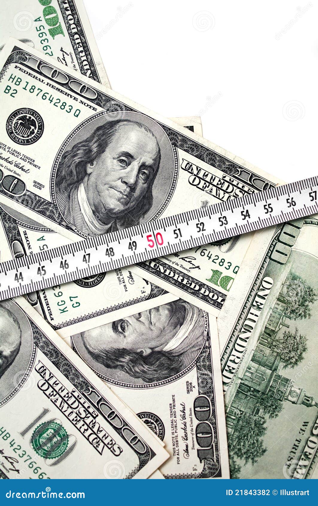 Money with tape measure stock photo. Image of conceptual 21843382