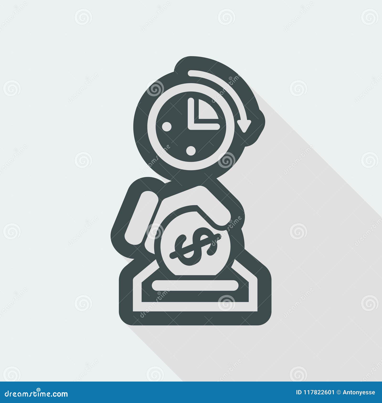 Money Time Icon Stock Vector Illustration Of Flat Deposit - 