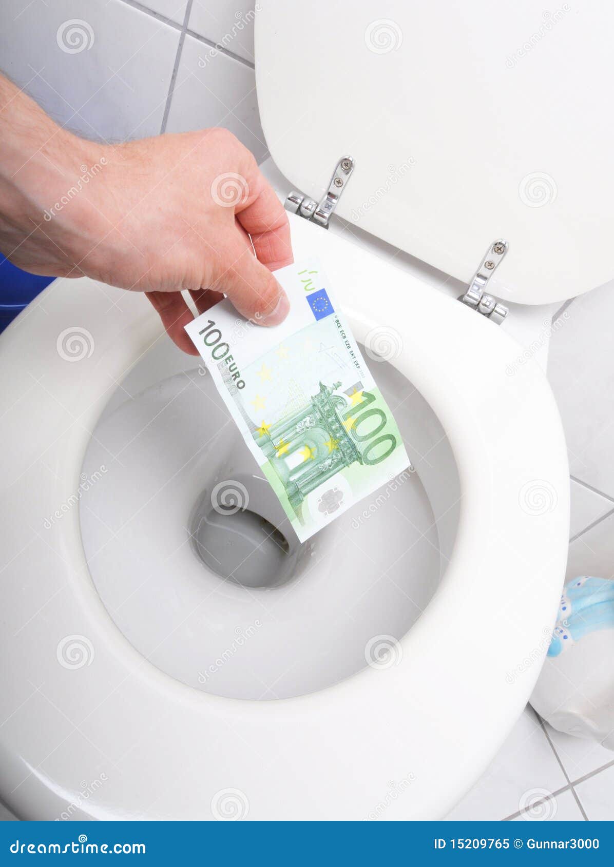 Money and toilet stock image. Image of loosing, hand 15209765