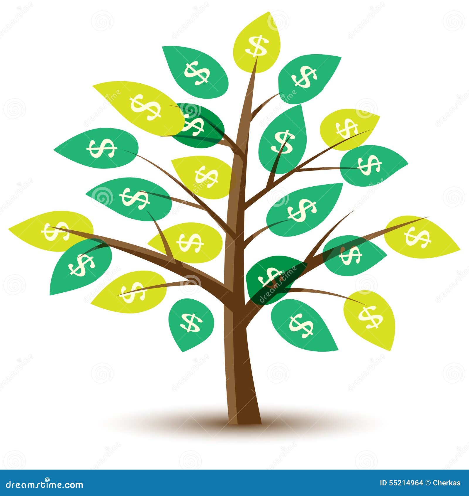Money tree stock vector. Illustration of investing, nature 55214964