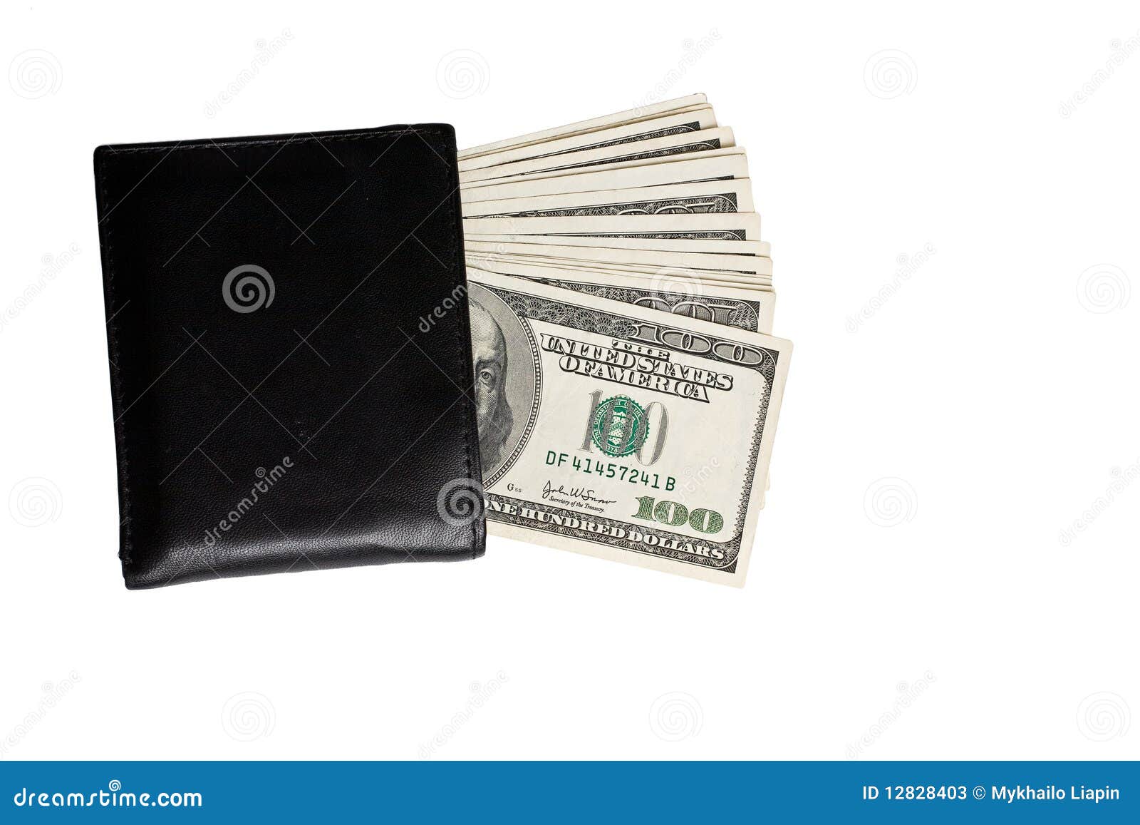 Money in wallet stock image. Image of bunch, finances - 12828403