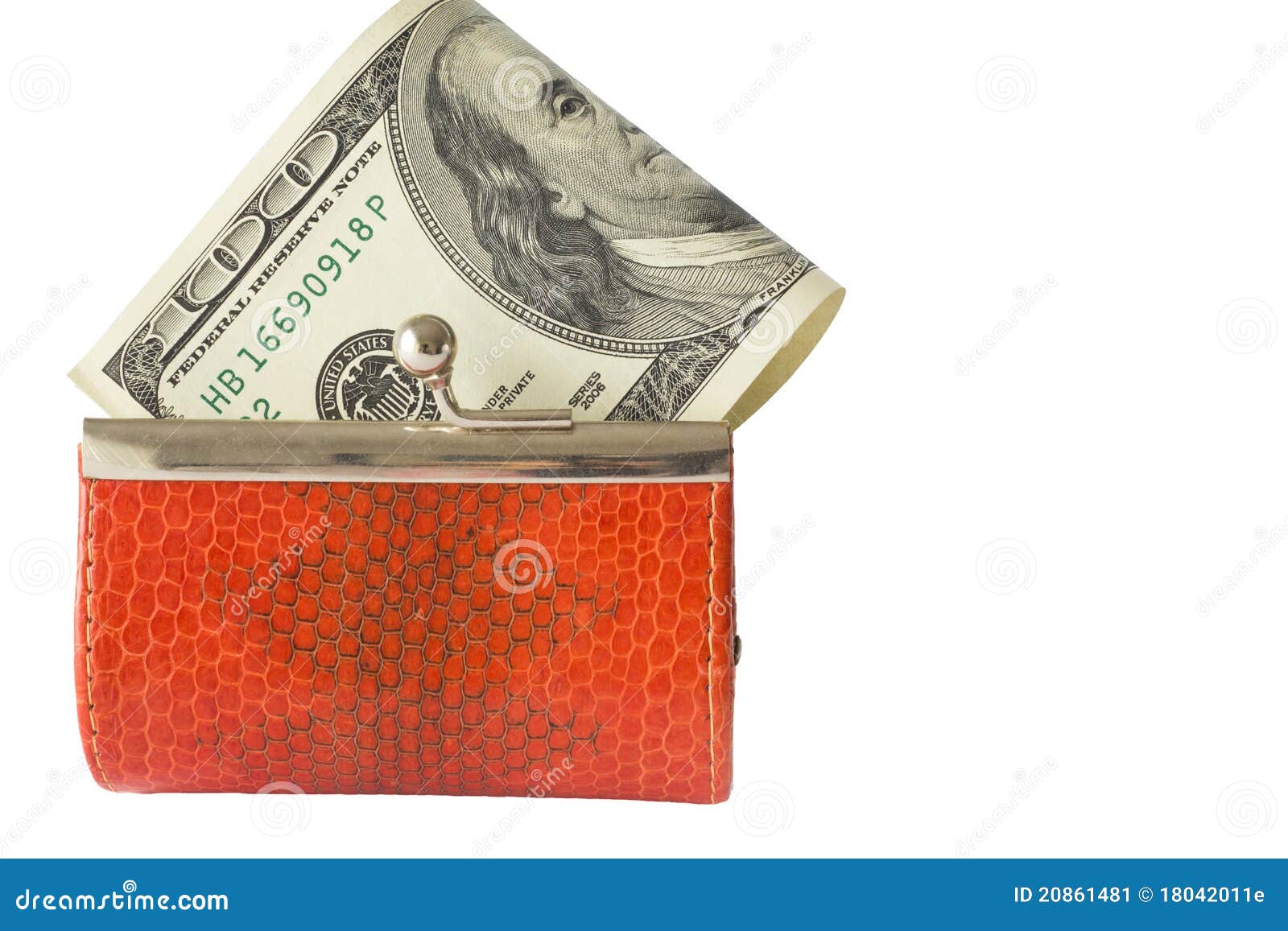 Money in a Wallet, Isolated. Stock Image - Image of customer, isolated ...