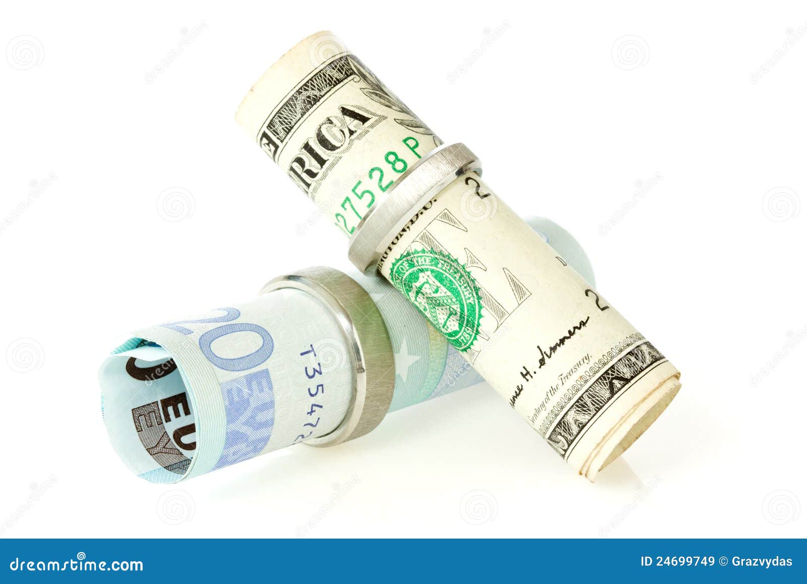 Money with a wedding rings stock image. Image of cash - 24699749