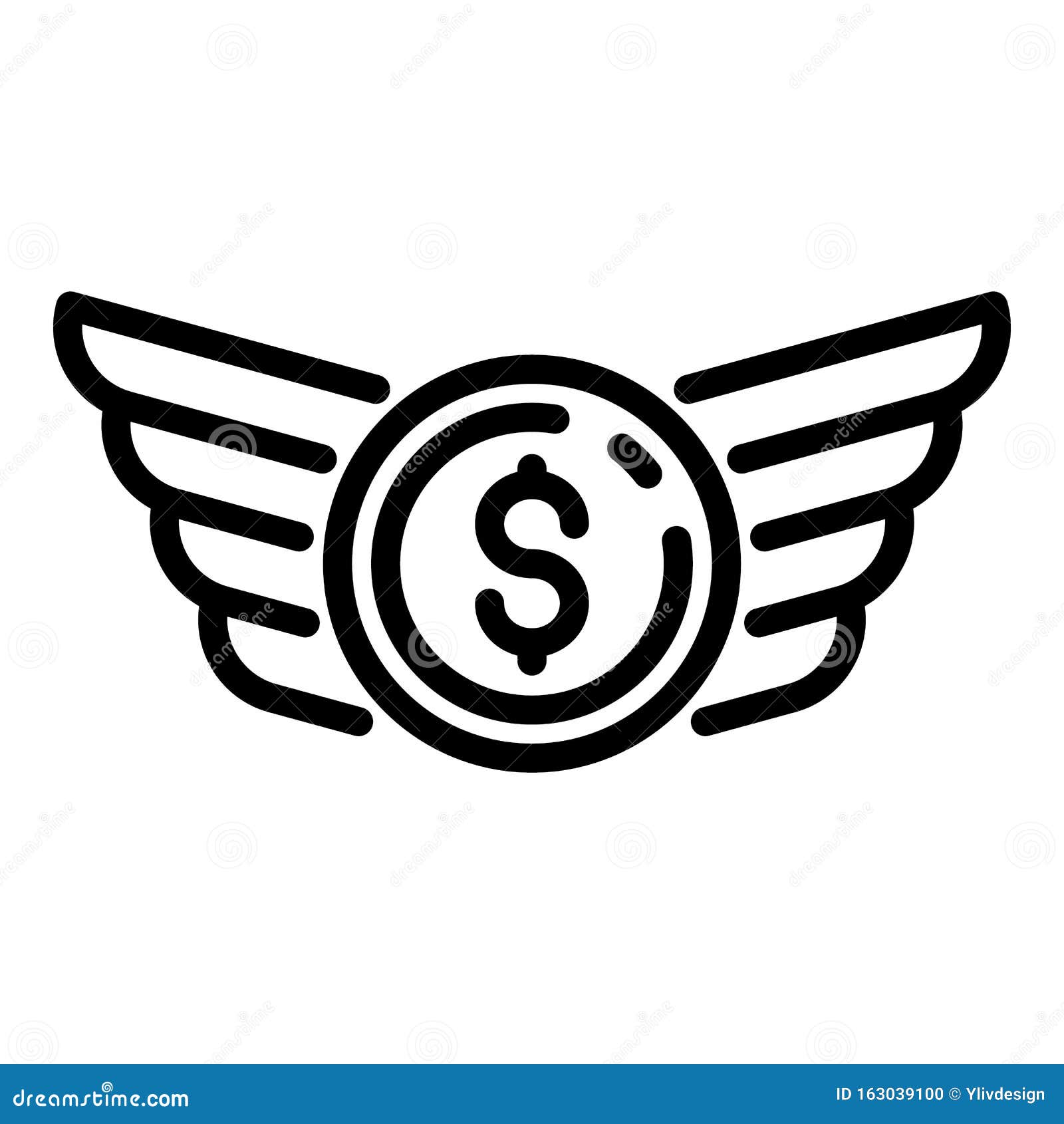 Download Money Wings Cartoon Vector | CartoonDealer.com #18778649
