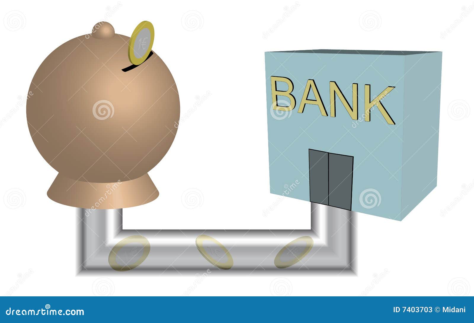 Moneyboxbank stock vector. Illustration of finance, money 7403703