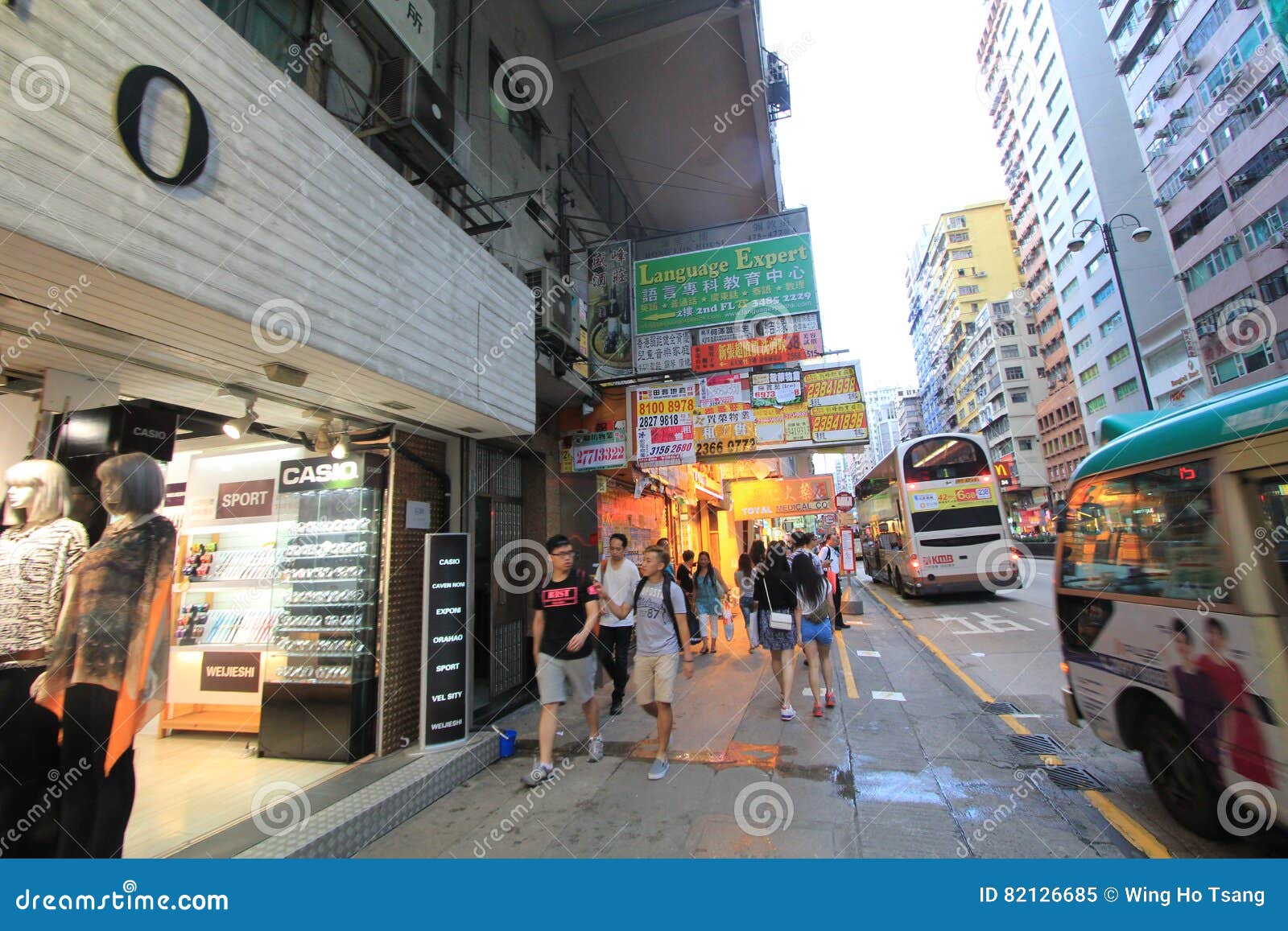Mong Kok Street View in Hong Kong Editorial Image - Image of attract