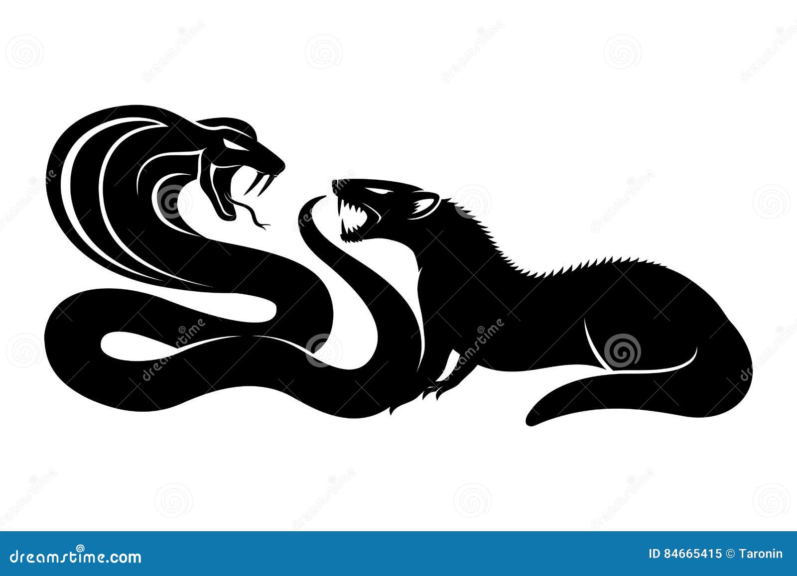 year tattoo snake of Illustration   And Mongoose CartoonDealer Vector Cobra.