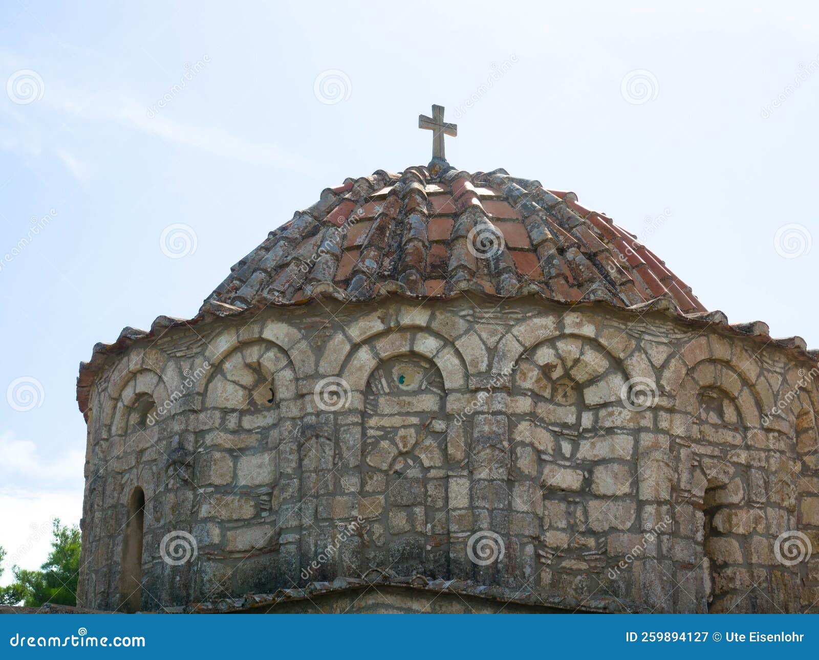 moni thari monastery near laerma village in rhodes.
