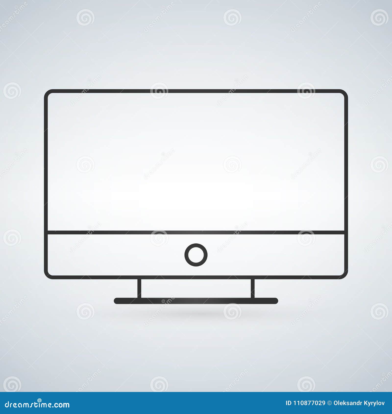 Monitor De La PC Del Dibujo De Esquema Línea Fina Elegante Diseño Del  Estilo Ilustración Del Vector Stock de ilustración - Ilustración de  internet, amplio: 110877029