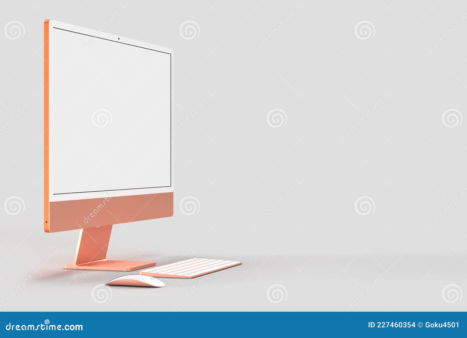 monitor imac 24 mockup template for presentation branding, corporate identity, advertising, branding business. 3d rendering