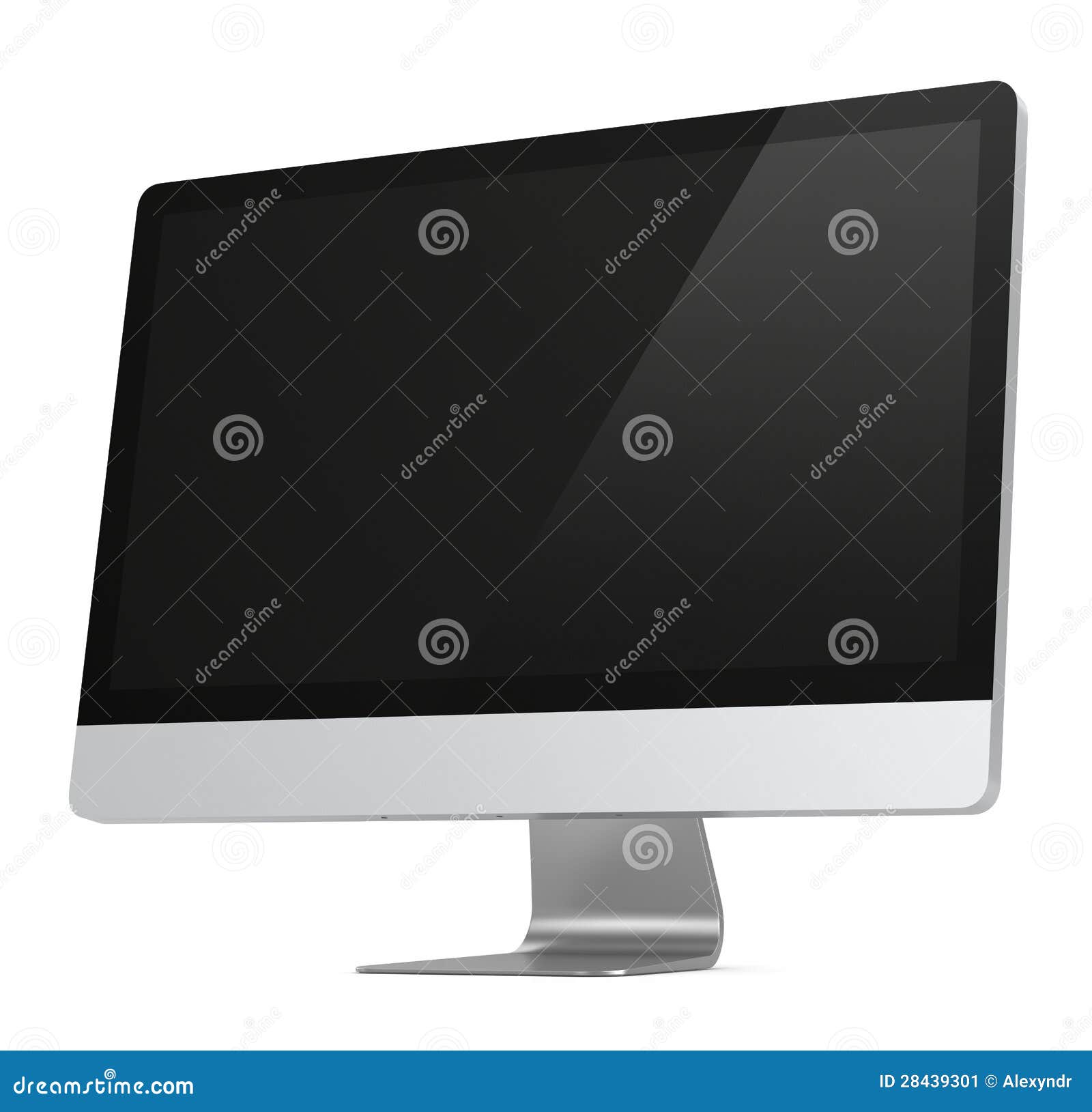Monitor LCD De Pantalla Ancha Moderno Stock de ilustración - Ilustración de  plata, icono: 28439301, image size:1600x1629