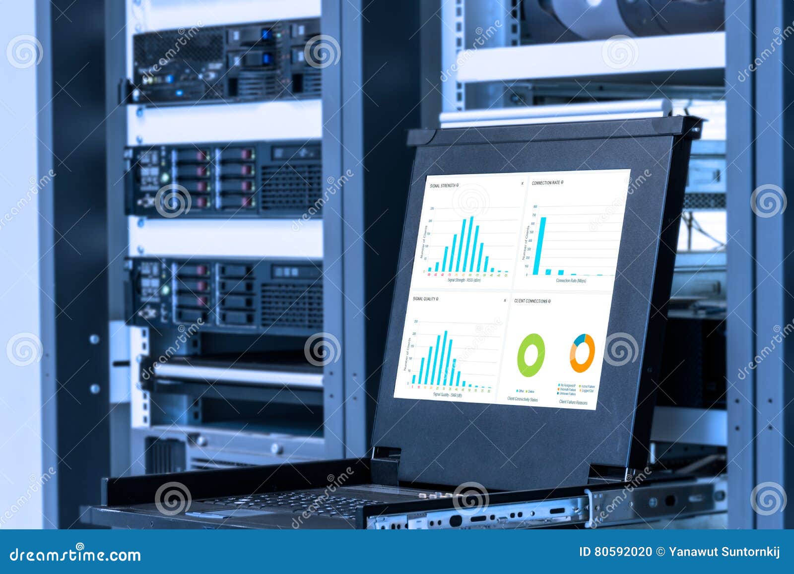 monitor of monitoring system in data center room