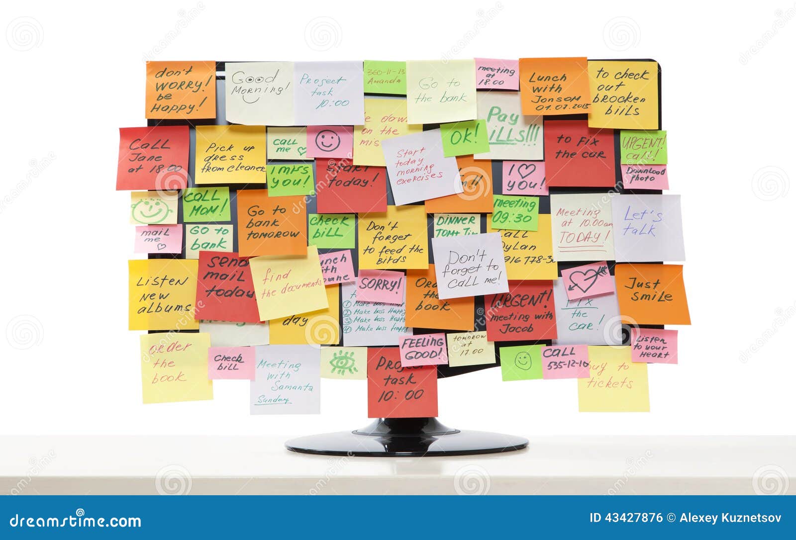 post it notes on computer post it notes on computer