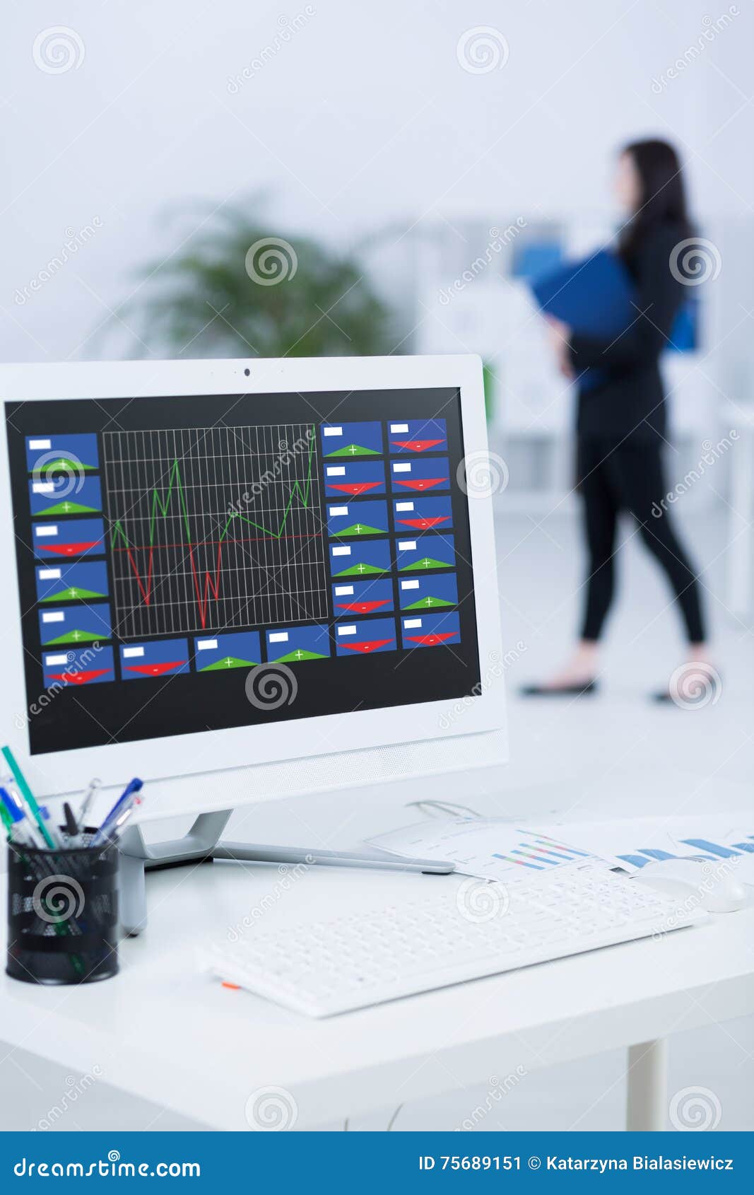 Monitor the Stock Market Rations Stock Image Image of space, monitor