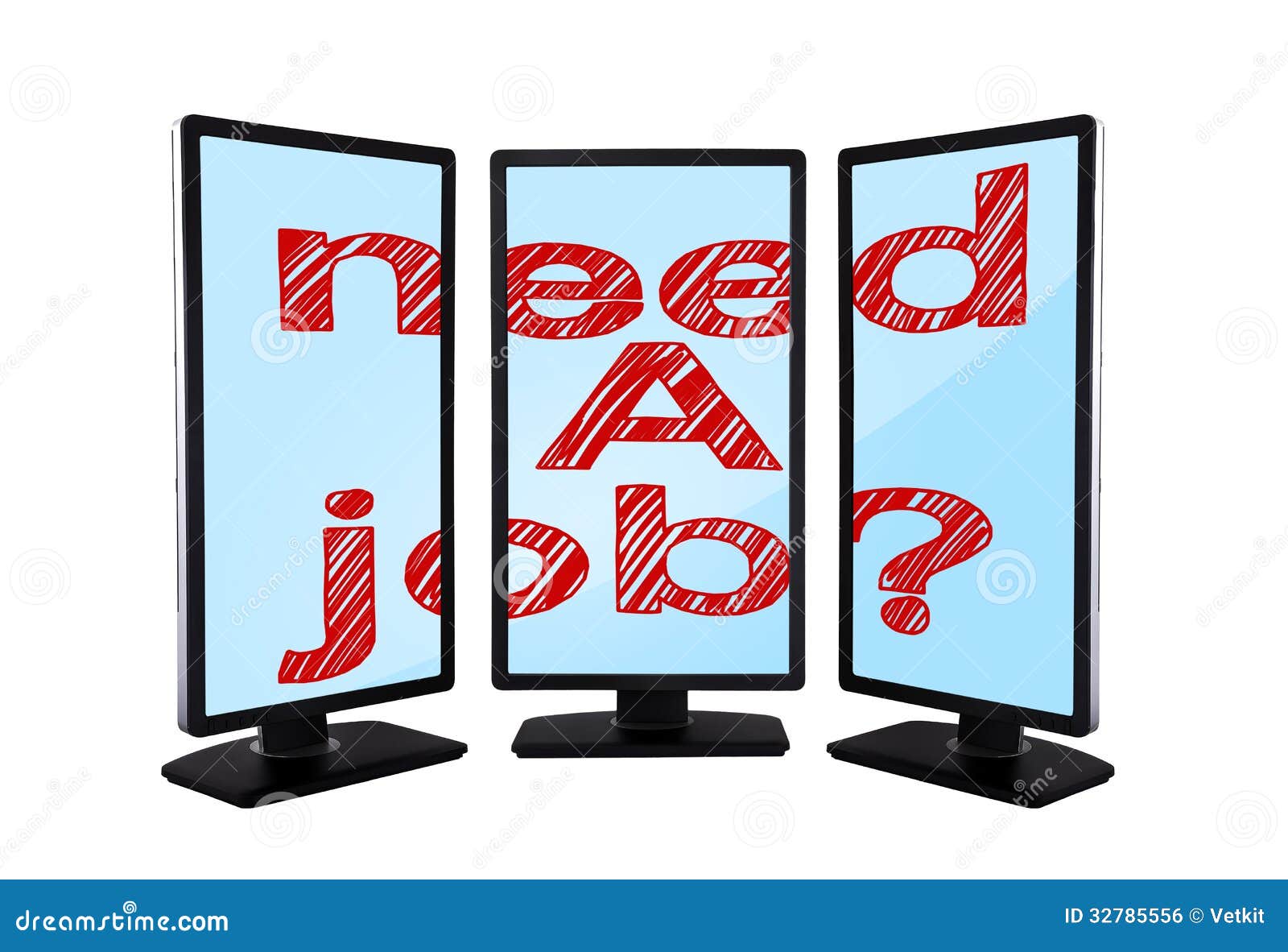 Monitors with need a job stock photo. Image of device 32785556