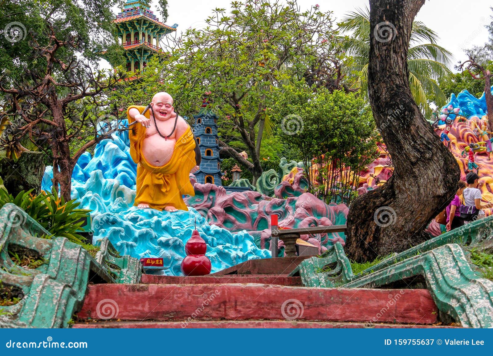 Singapore - May 29, 2016: Monk in Orange on a Mission, Walking Stock ...
